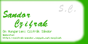 sandor czifrak business card